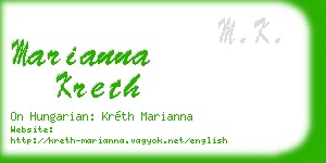 marianna kreth business card